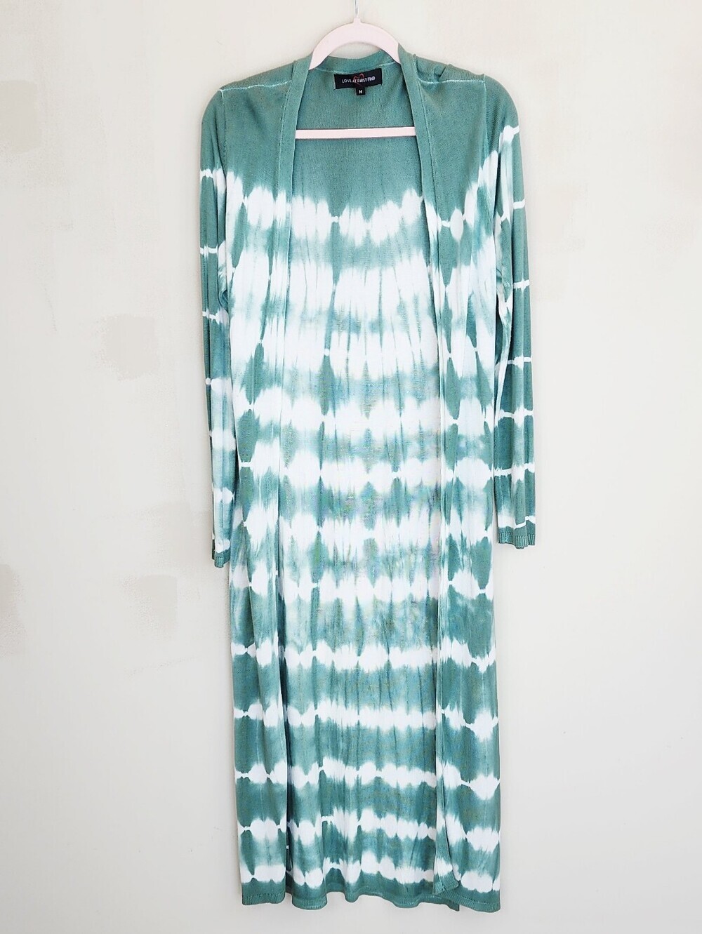 Love At First Find Tie Dye Long Sleeve Open Front Cardigan Duster